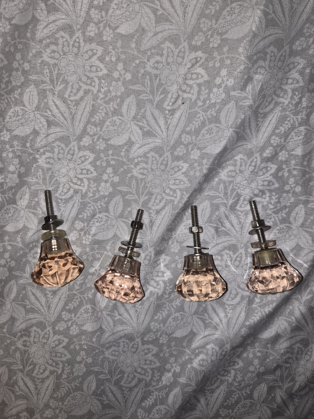 Umbrella-cut glass knobs VINTAGE